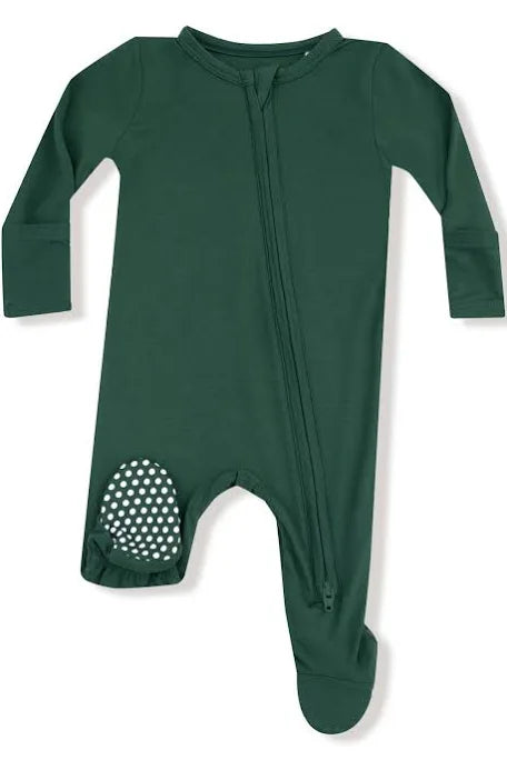 Hunter Green-2 Way Zipper Footie