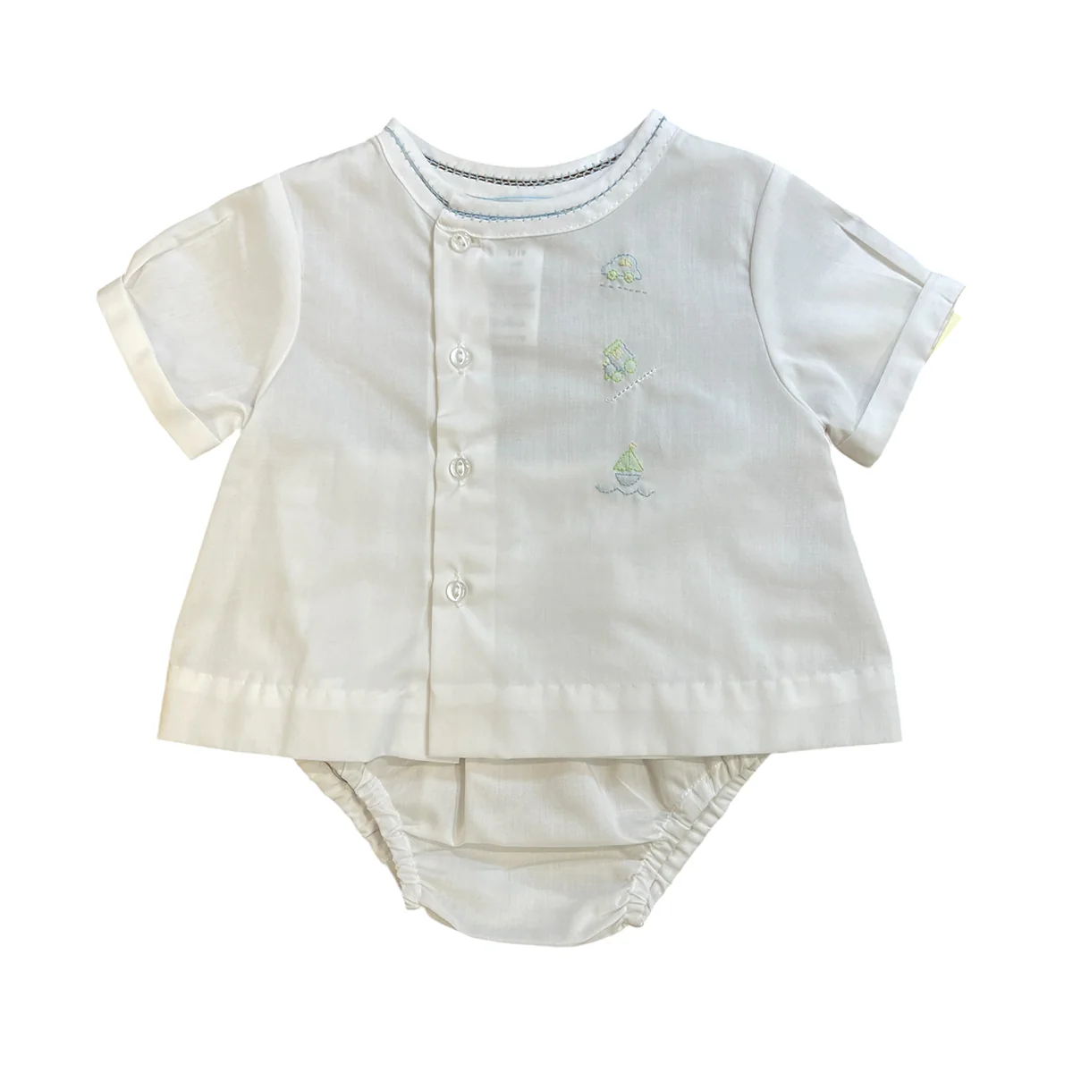 Emb. Transportation Diaper Cover Set