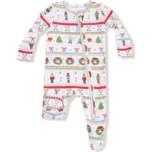 Nutcracker Fair Isle Zipper Footie