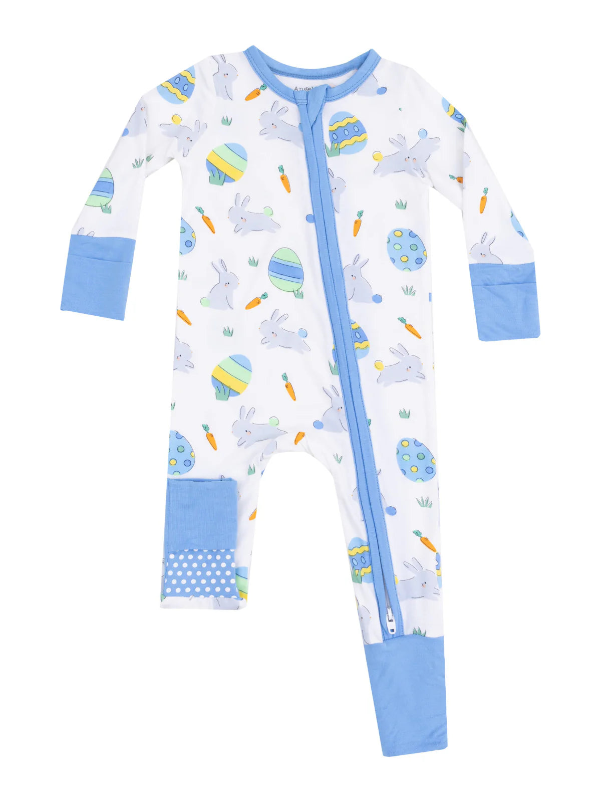 Easter Bunnies Blue- 2 Way Zipper Romper