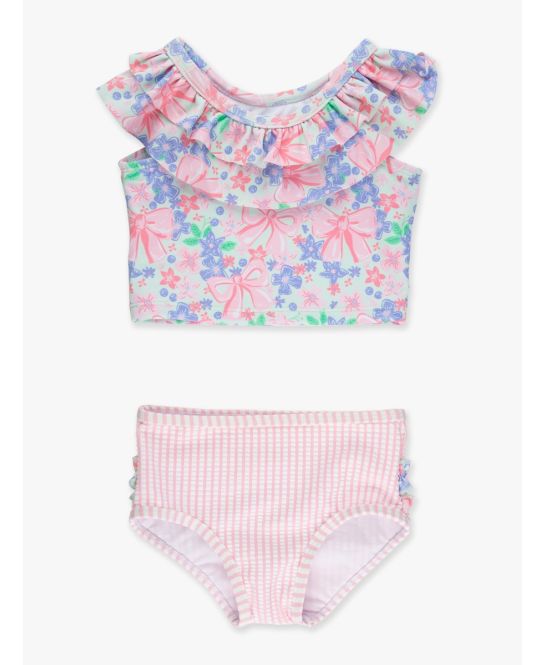Bow Blooms Ruffle Tankini
