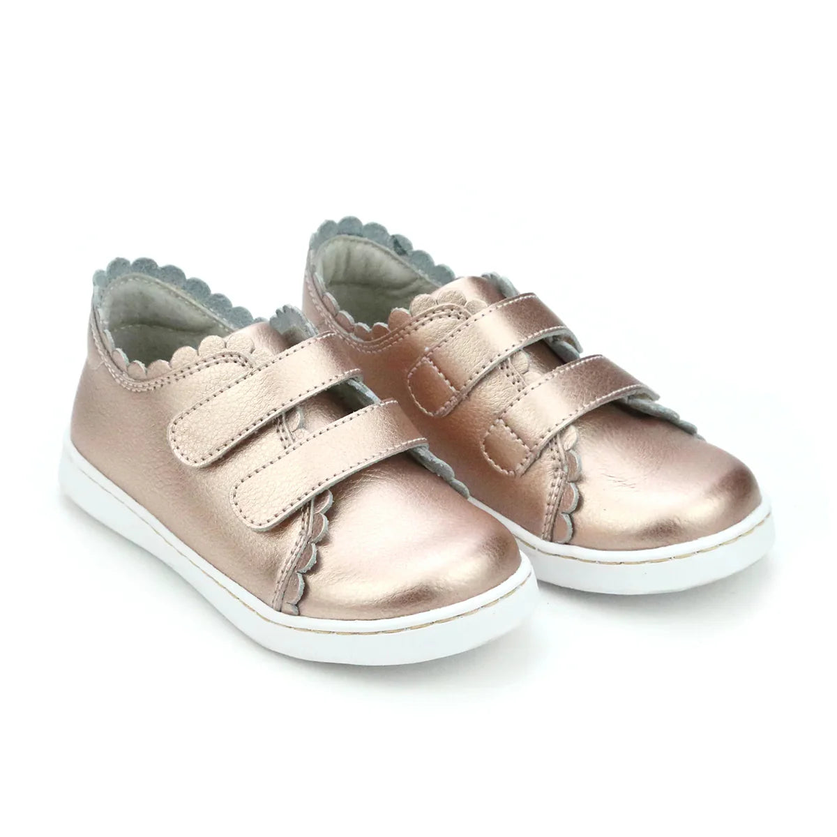 Caroline Scalloped Sneaker- Rosegold