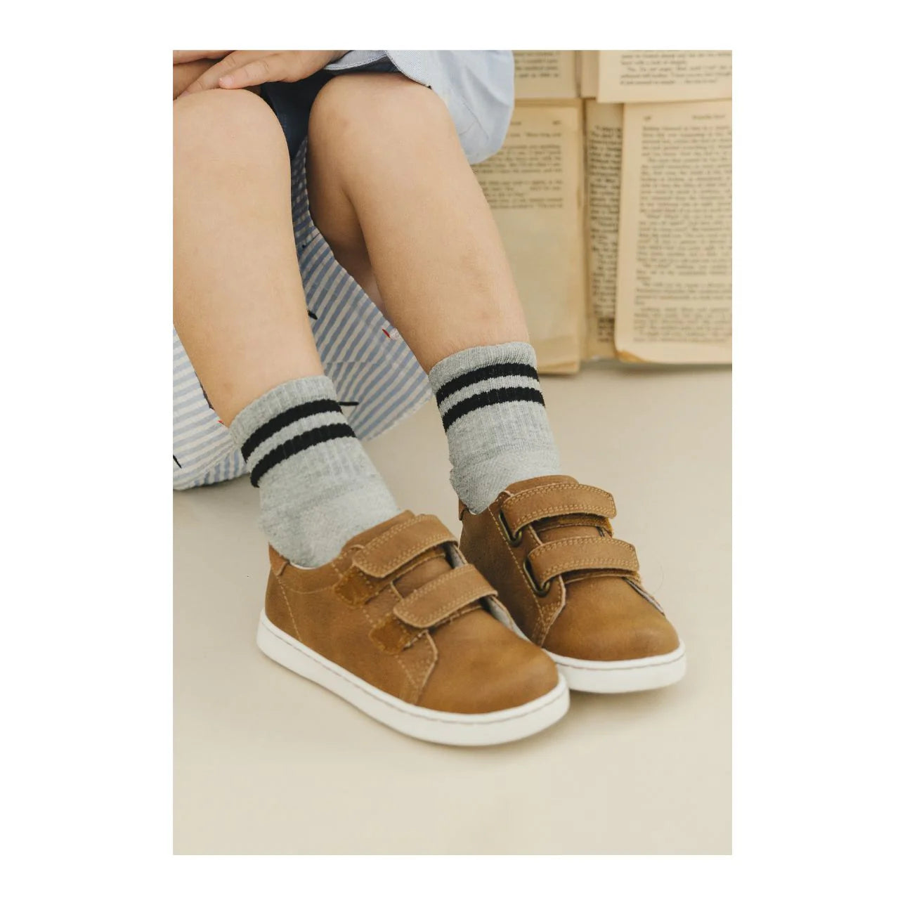 Kyle Double Strap Sneaker- Chestnut