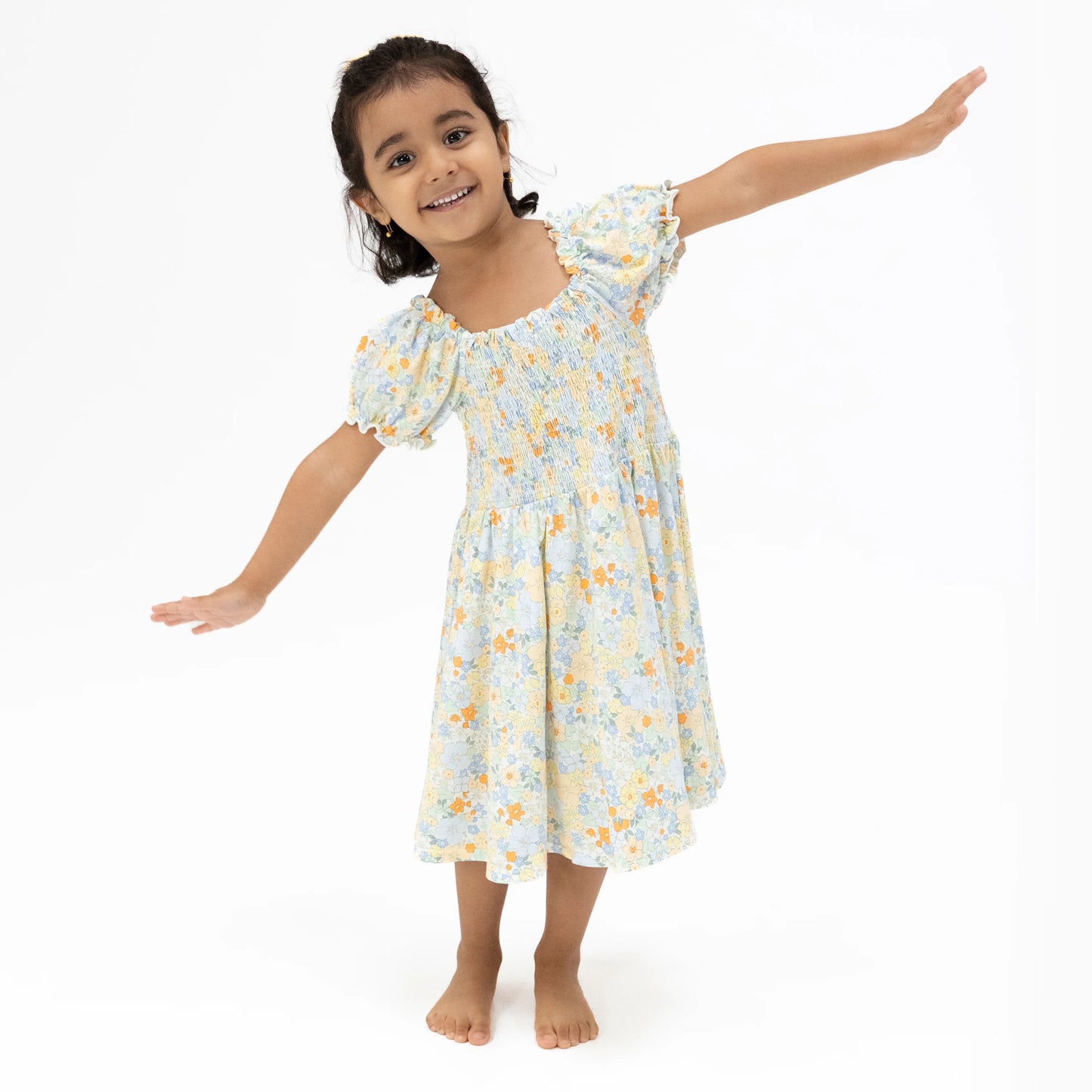Georgia Floral- Smocked Dress & Bloomer