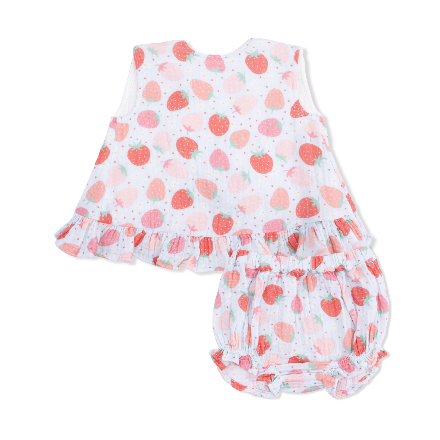 Strawberry Bliss- Ruffle Back Top & Bloomer