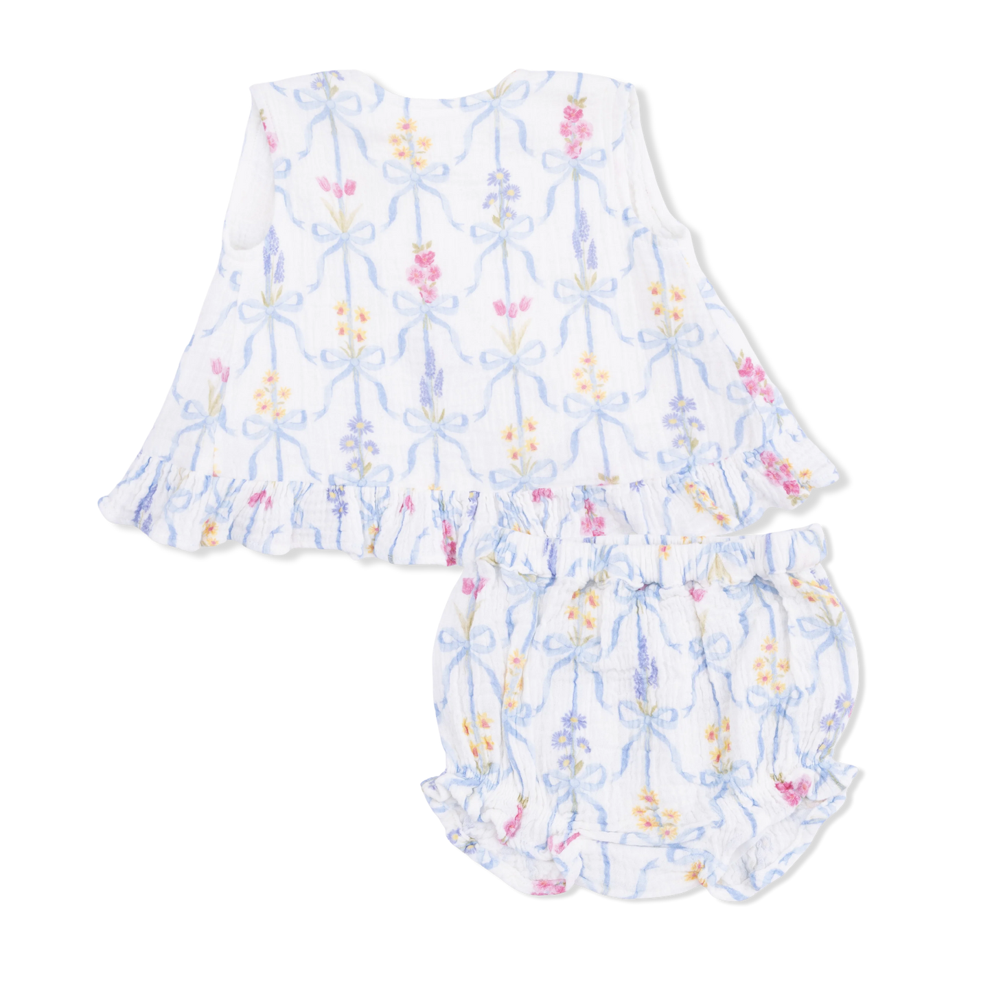 Ribbon Bouquets- Ruffle Back Top & Bloomer
