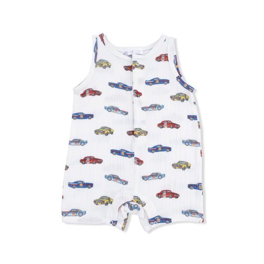 Race Cars- Sleeveless Romper