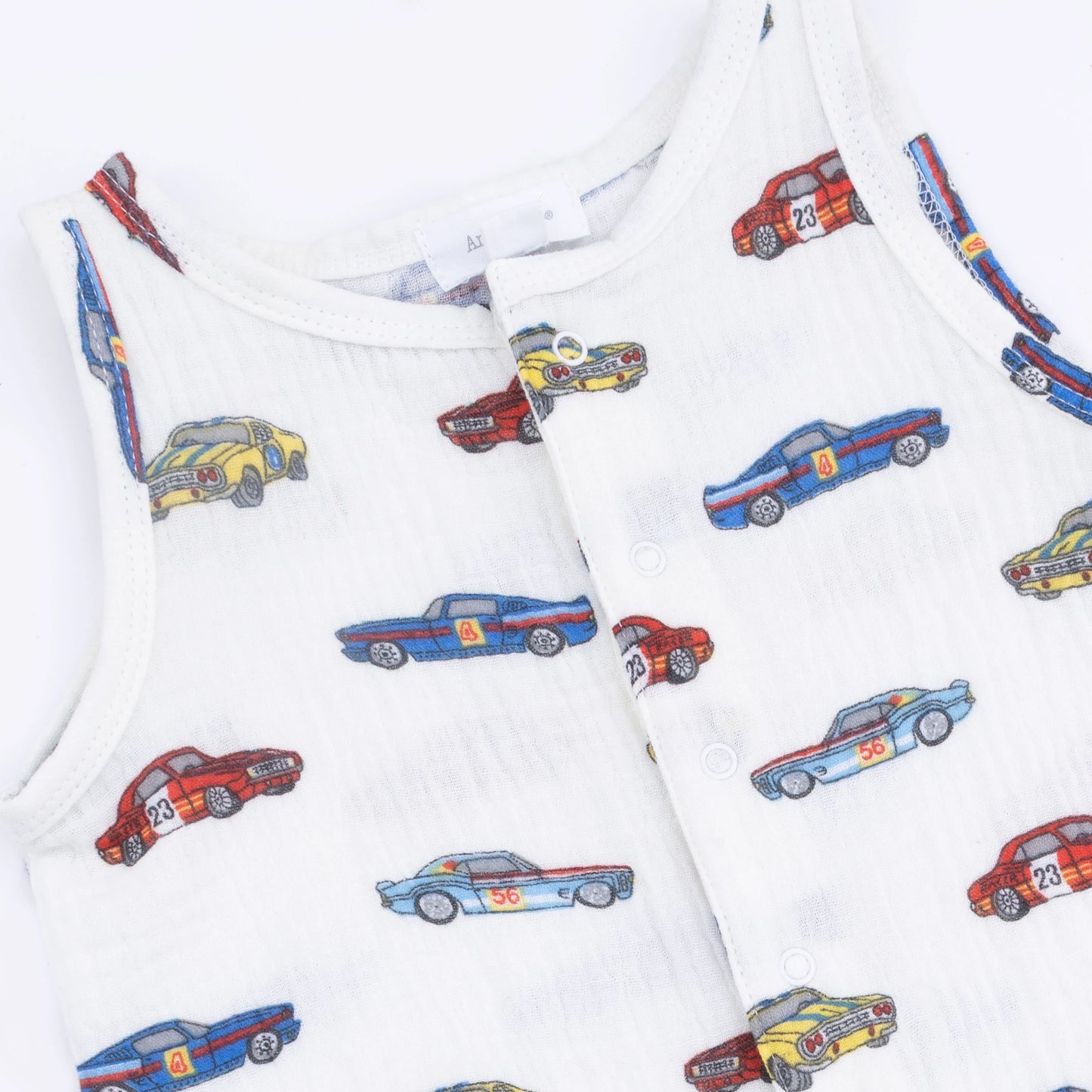 Race Cars- Sleeveless Romper
