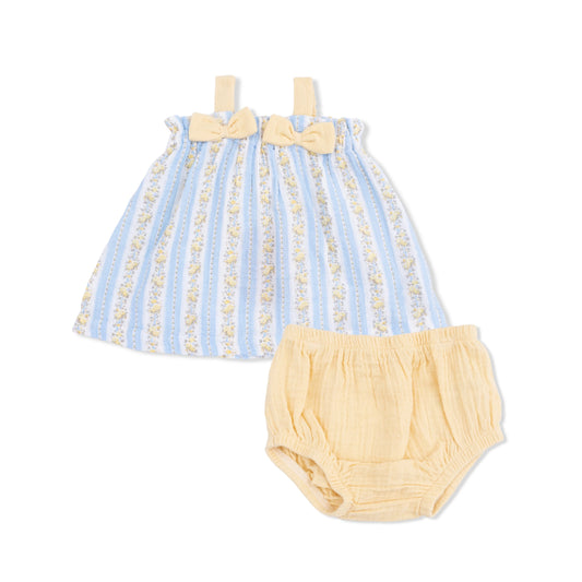 Odalys Floral Stripe- Top & Bloomer