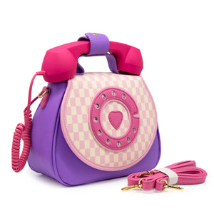 Ring Ring Phone Purse-Pastel Checkerboard