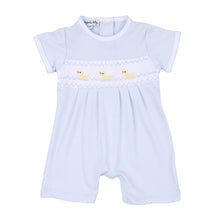 Load image into Gallery viewer, Just Ducky Classics Smocked Short Playsuit