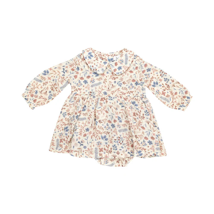 Western Floral- Peter Pan Collar Bubble w/ Skirt