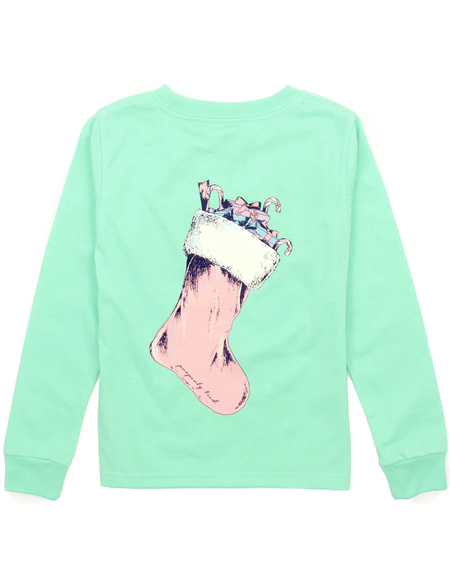 Girl's Stocking L/S Wash Green