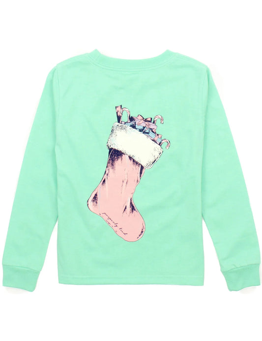 Girl's Stocking L/S Wash Green