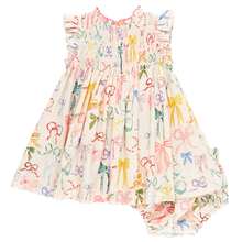 Load image into Gallery viewer, Baby Girl Stevie Dress Set Watercolor Bows