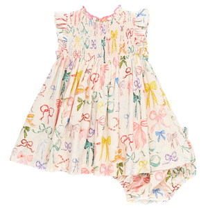 Baby Girl Stevie Dress Set Watercolor Bows