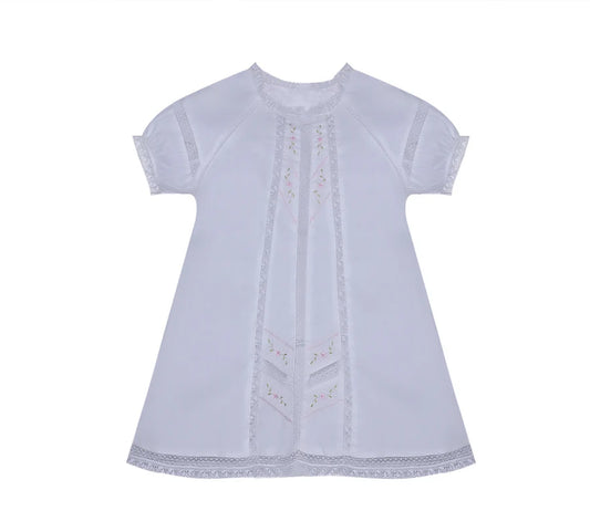 Amelia Dress w/Pink Embroidery