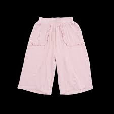 Solid Muslin Lotus- Wide Leg Pant