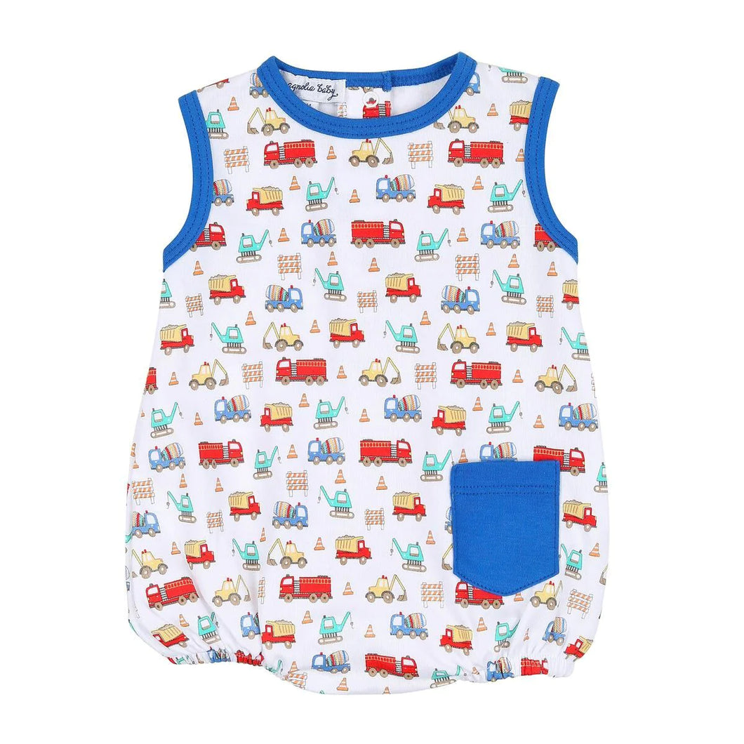 Hard at Work Printed Sleeveless Bubble