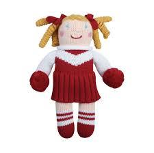 Zubels 12" Maroon/White Cheerleader Doll