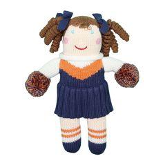 Zubels Orange/Navy 12” Cheerleader Doll