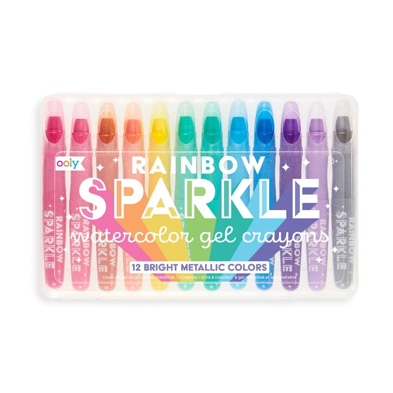 Rainbow Sparkle  Watercolor Gel Crayons