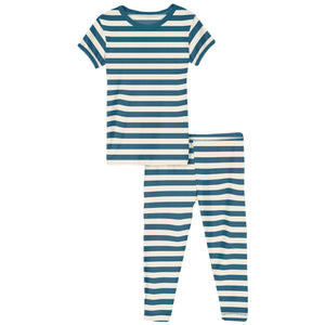 Kickee S/S Pajama Set- Nautical Stripe