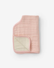 Load image into Gallery viewer, Cotton Muslin Burp Cloth- Rose Petal