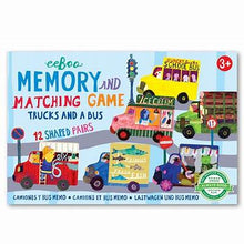 Load image into Gallery viewer, Eeboo Trucks and a Bus Matching Game