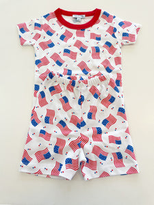 Tiny Red, White and Blue Short PJ