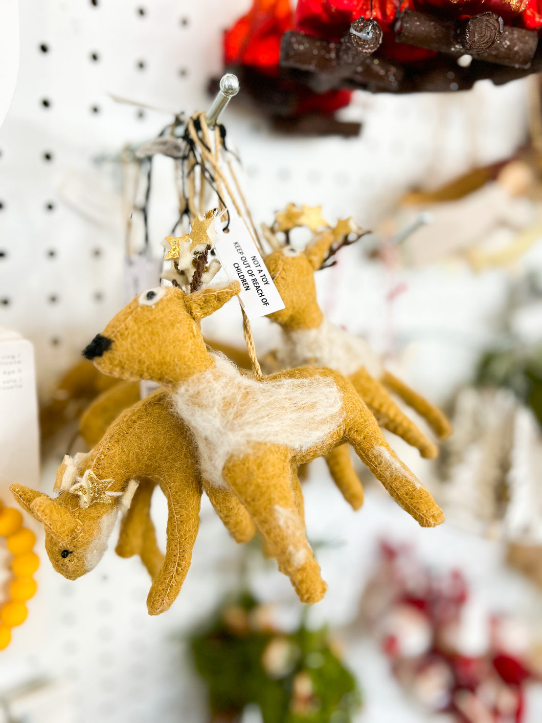 Wool Felt Deer Ornament