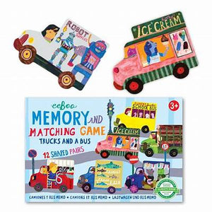 Eeboo Trucks and a Bus Matching Game