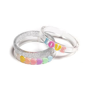 Candy Color Love Hearts Bangles