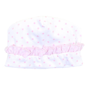 Gingham Dots Ruffle Hat PK