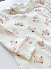Load image into Gallery viewer, Natural &amp; Shell Pink Bears 2 Piece PJ