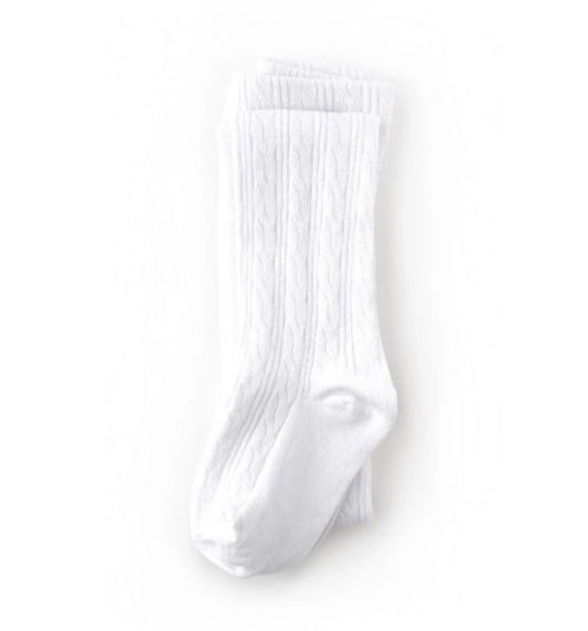 LSC White Cable Knit Tights