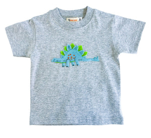 Grey Stegosaurus w/Spots App. Tee