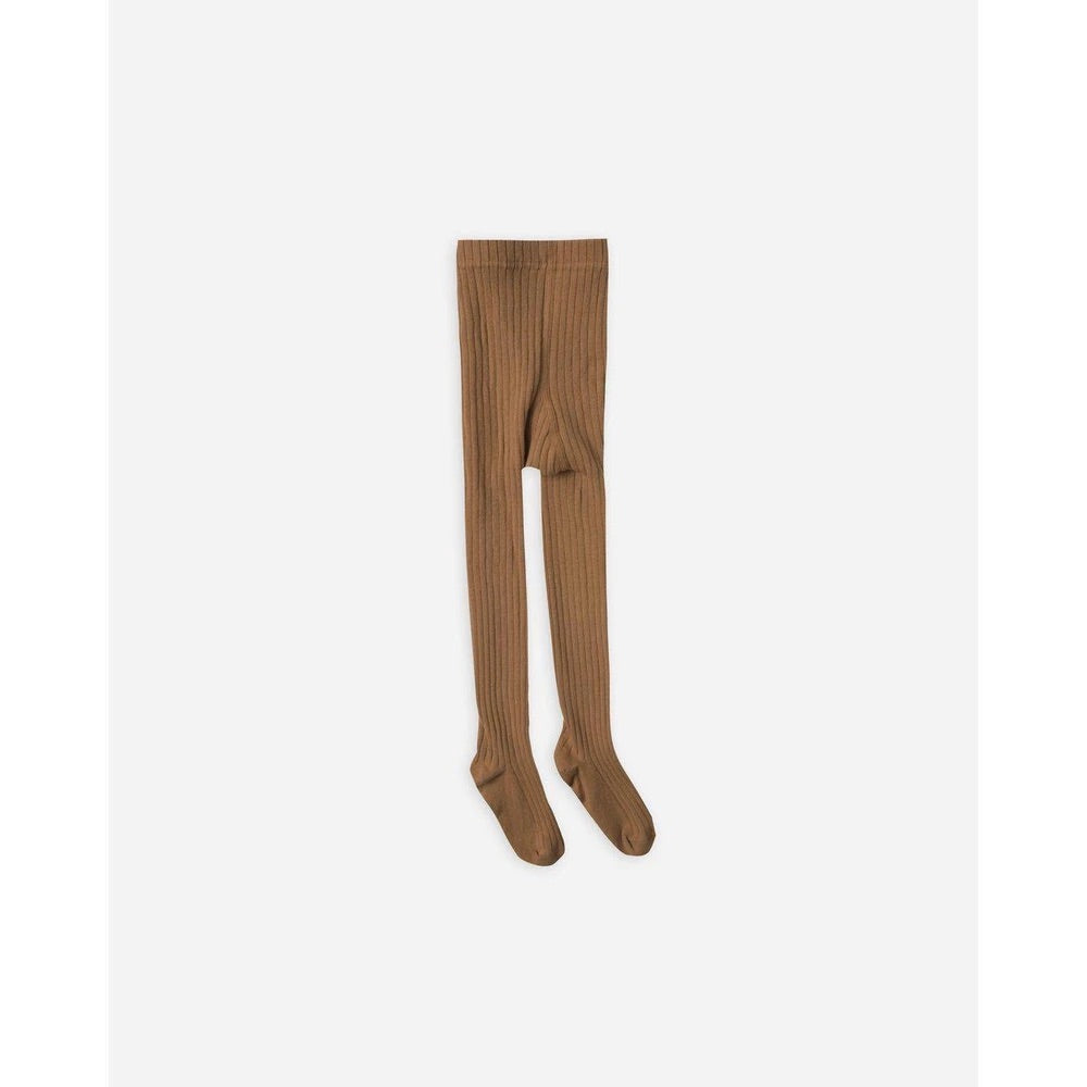 Rylee and Cru solid ribbed tights rust