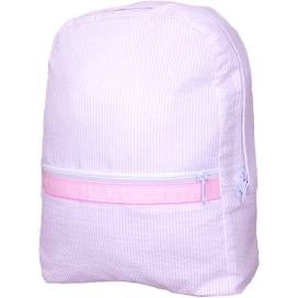 Mint Pink seersucker backpack