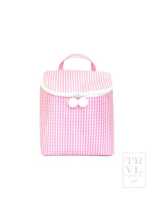 TRVL Design Take Away Bag: Gingham Pink
