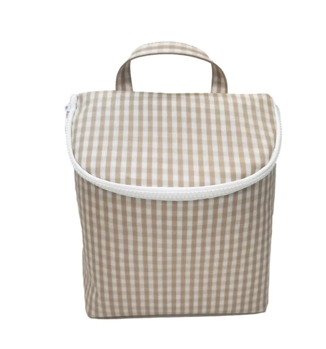 TRVL Design Take Away Bag: Gingham Khaki