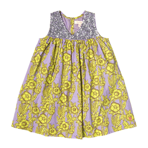 Courtney Dress-Lavender Stem Floral