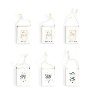 Hanging Porcelain Frame with Saying