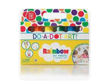 6 Pack Rainbow Dot Markers