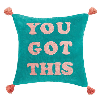 You Got This Tassel Emb Pillow