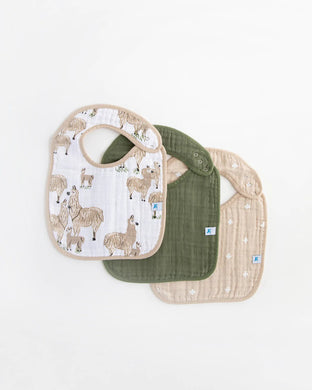 Cotton Muslin Bib 3 Pack- Llama Llama